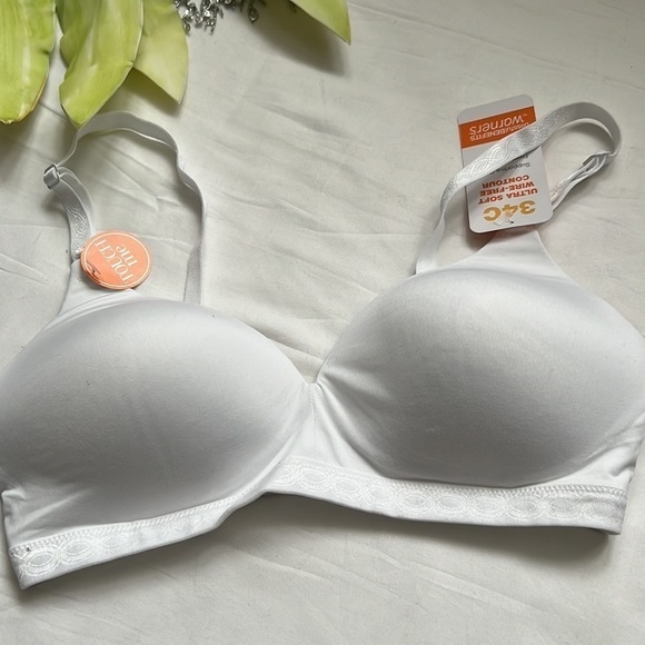 ⭐️nwt Warners Blissful Benefits Ultrasoft Wirefree Contour Bra⭐️ - Picture 5 of 10